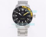 JVS Factory IWC Aquatimer 2000 Replica Watch Black Dial Black & Yellow Bezel